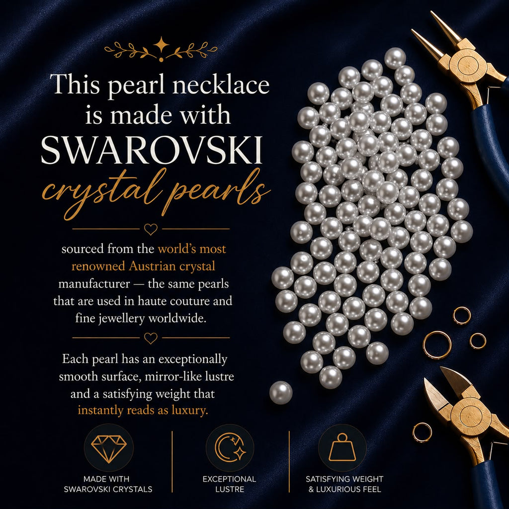 Pearl Necklace Earring Set – Layered Cascade Vintage 1920s Style
