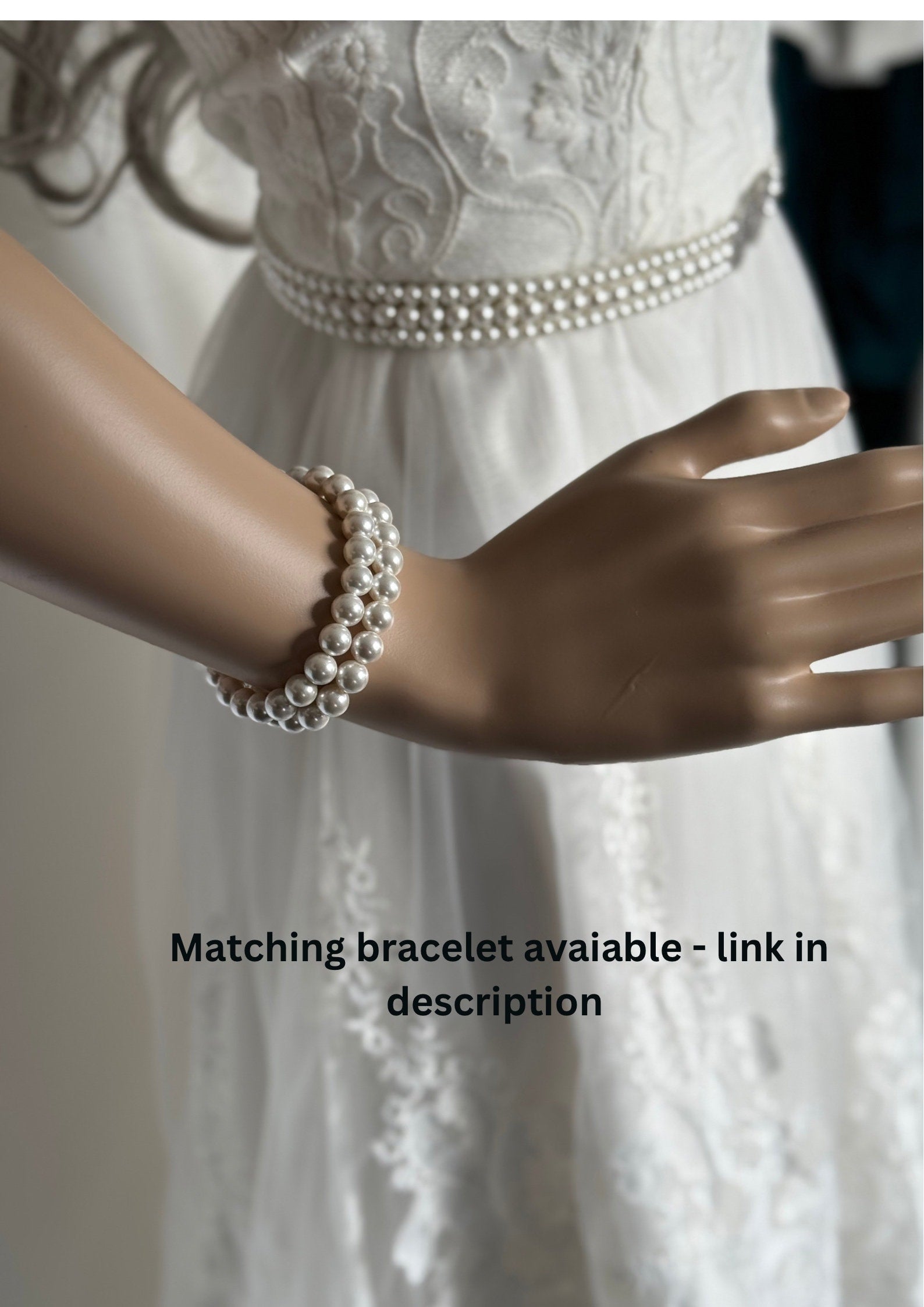 Elegant Crystal Pearls Layered Choker Necklace Bridal Jewelry Collection Two Strand Design Wedding Accessory Formal Event Piece Classic White Ivory Pearls Gold Plated Clasp Timeless Sophisticated Style Perfect Wedding Day Essential Luxury