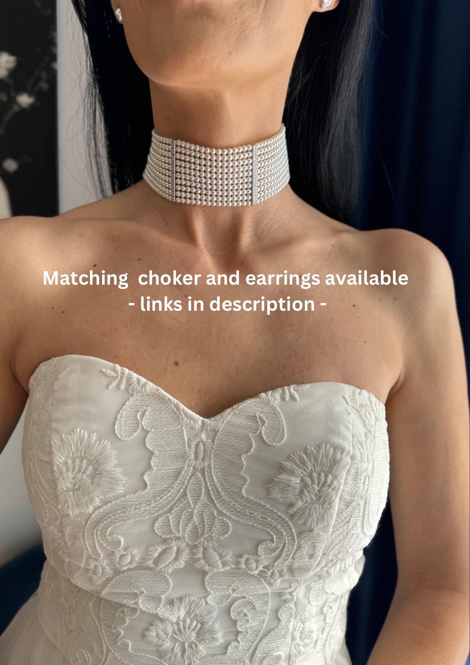 Pearl Bridal Wide Bracelet Wedding Jewelry Statement Elegant Accessory Rhinestone Detail Luxurious Design Multi Layer Boho Style Gothic