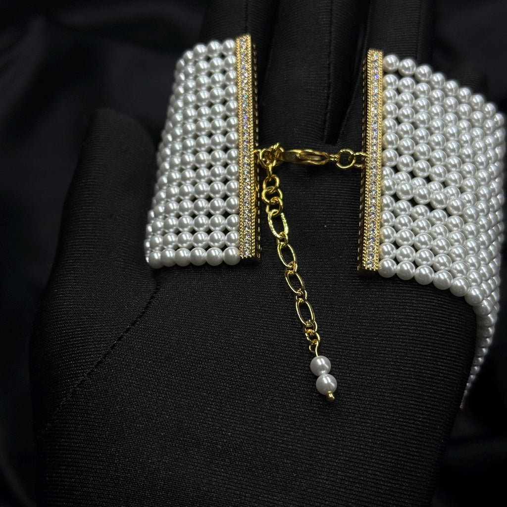 Pearl Choker Necklace Luxury Statement Wedding Elegant Gold Jewelry Evening Formal Event Accessory High Quality Bridal Gift Women Adjustable