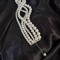 Oversized Layered Pearl Choker Necklace Statement Jewelry Gift Elegant Design Luxury Piece Chunky Style Retro Fashion Occasion Accessory