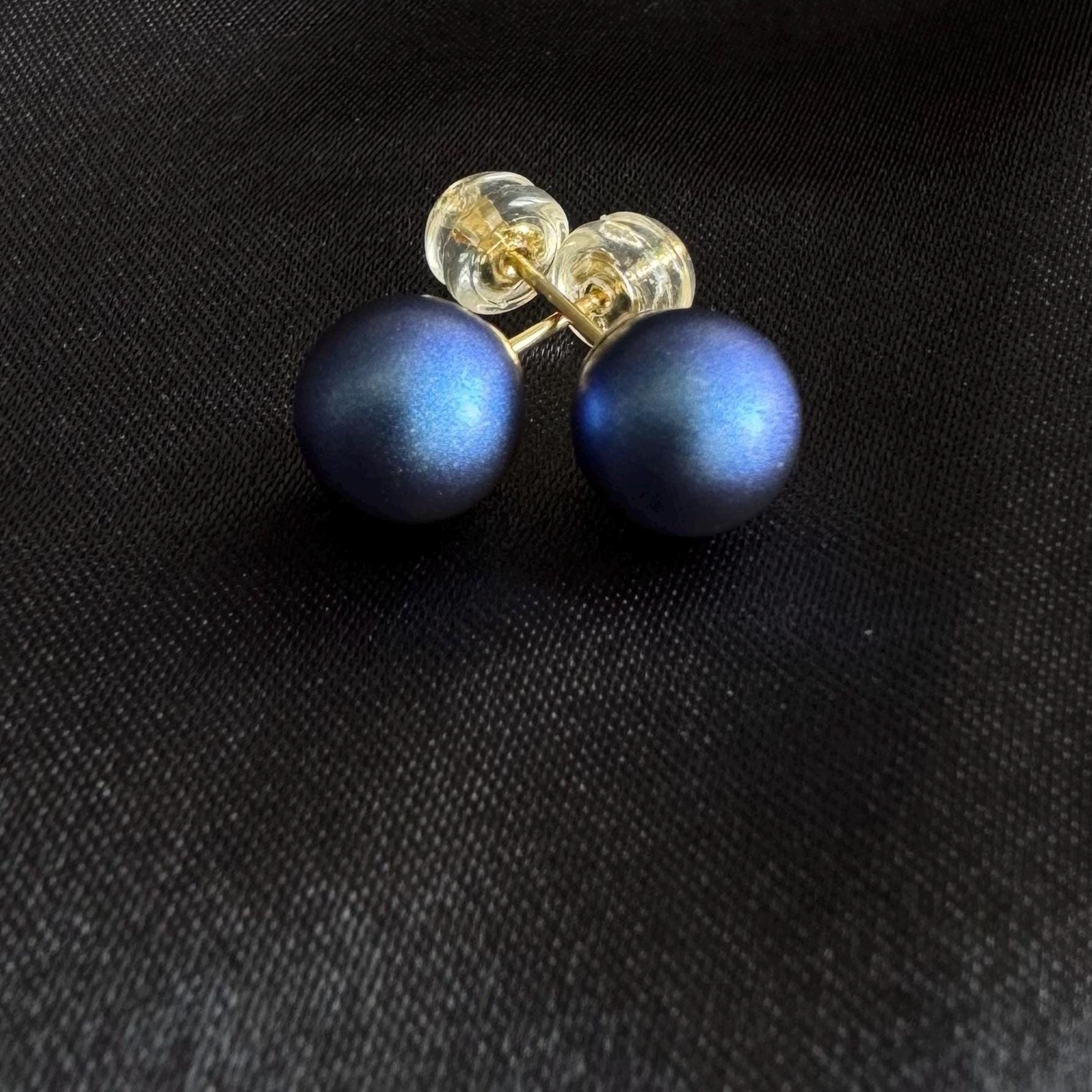 Wedding Jewelry Collection Blue Crystal Pearl Earrings Silver Studs Elegant Design Perfect Bridesmaid Gift Idea Beautiful Red Heart Box LED Light Feature Ready To Present Special Occasion Jewelry Birthday Gift Option Timeless Classic Look