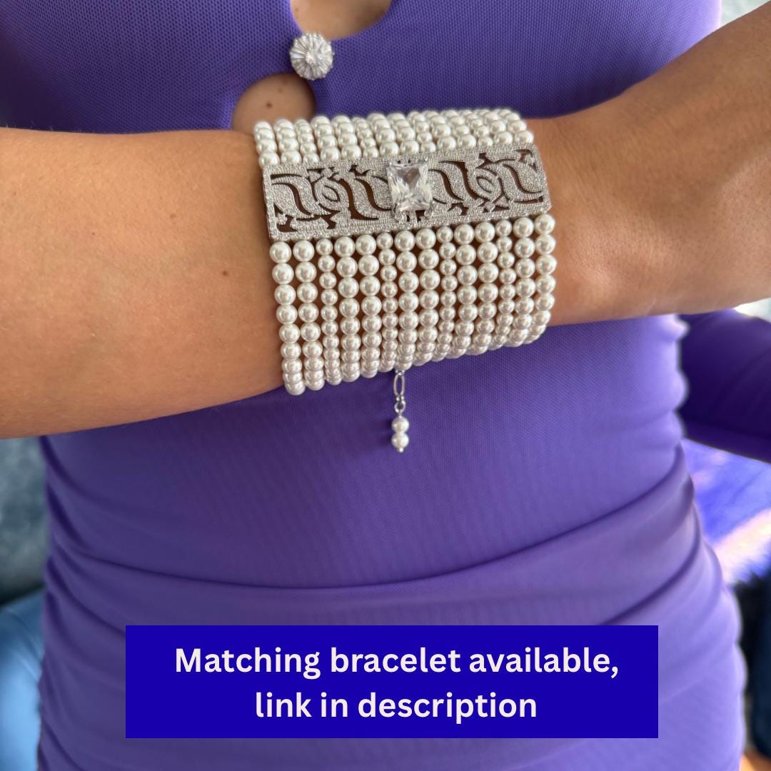 Custom Length Necklace White Pearl Choker Handmade Bridal Jewelry Versatile Wedding Accessory Adjustable Size Option Multi Strand Design Premium Shell Pearls Platinum Plated Elements Zircon Detail Elegant Statement Piece Luxury Formal Look