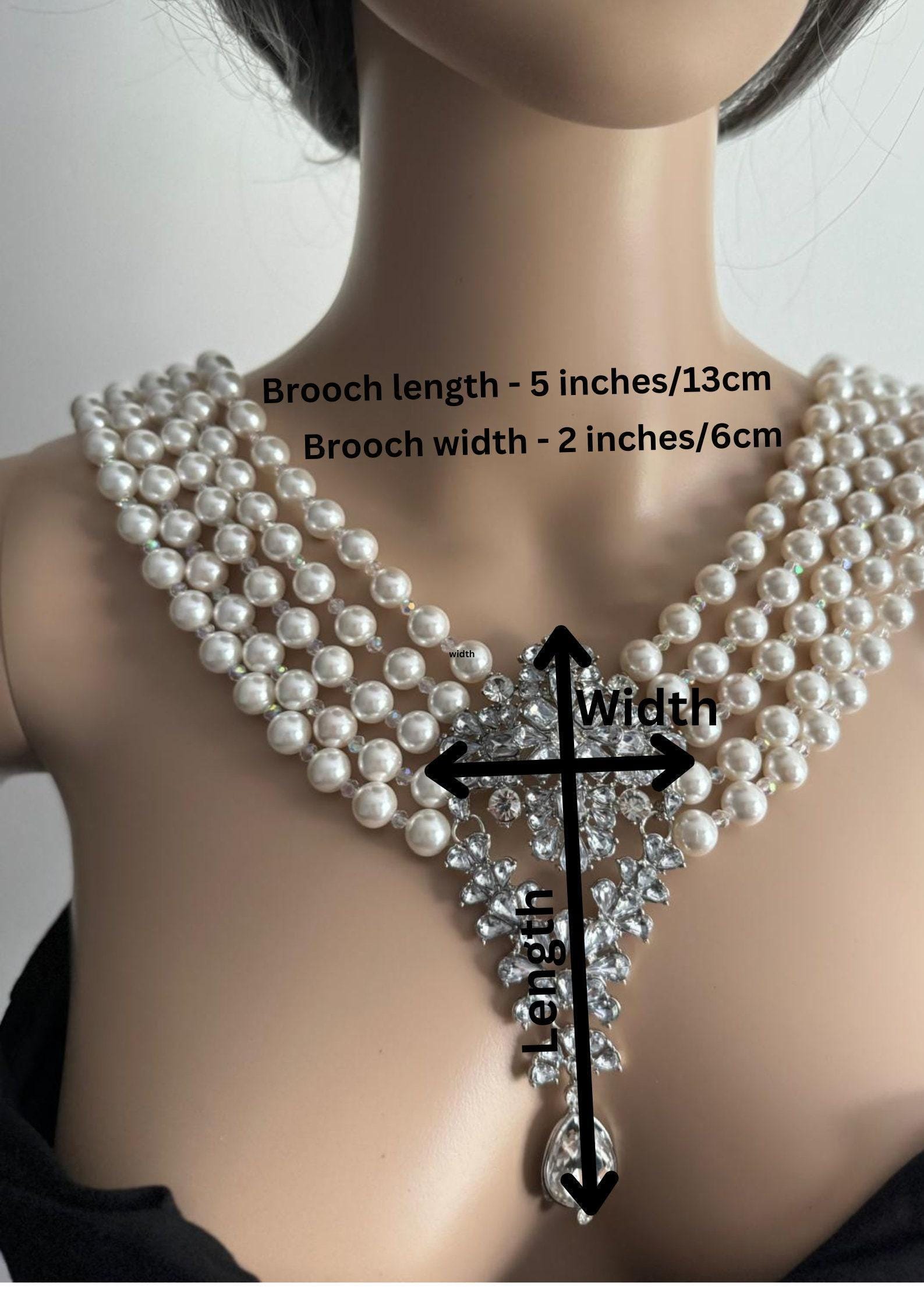 Statement Pearl Necklace Back Drop Jewelry Accessory Formal Wear Gatsby Inspired Art Deco 1920 Luxury Piece Multi Strand Breakfast at Tiffan