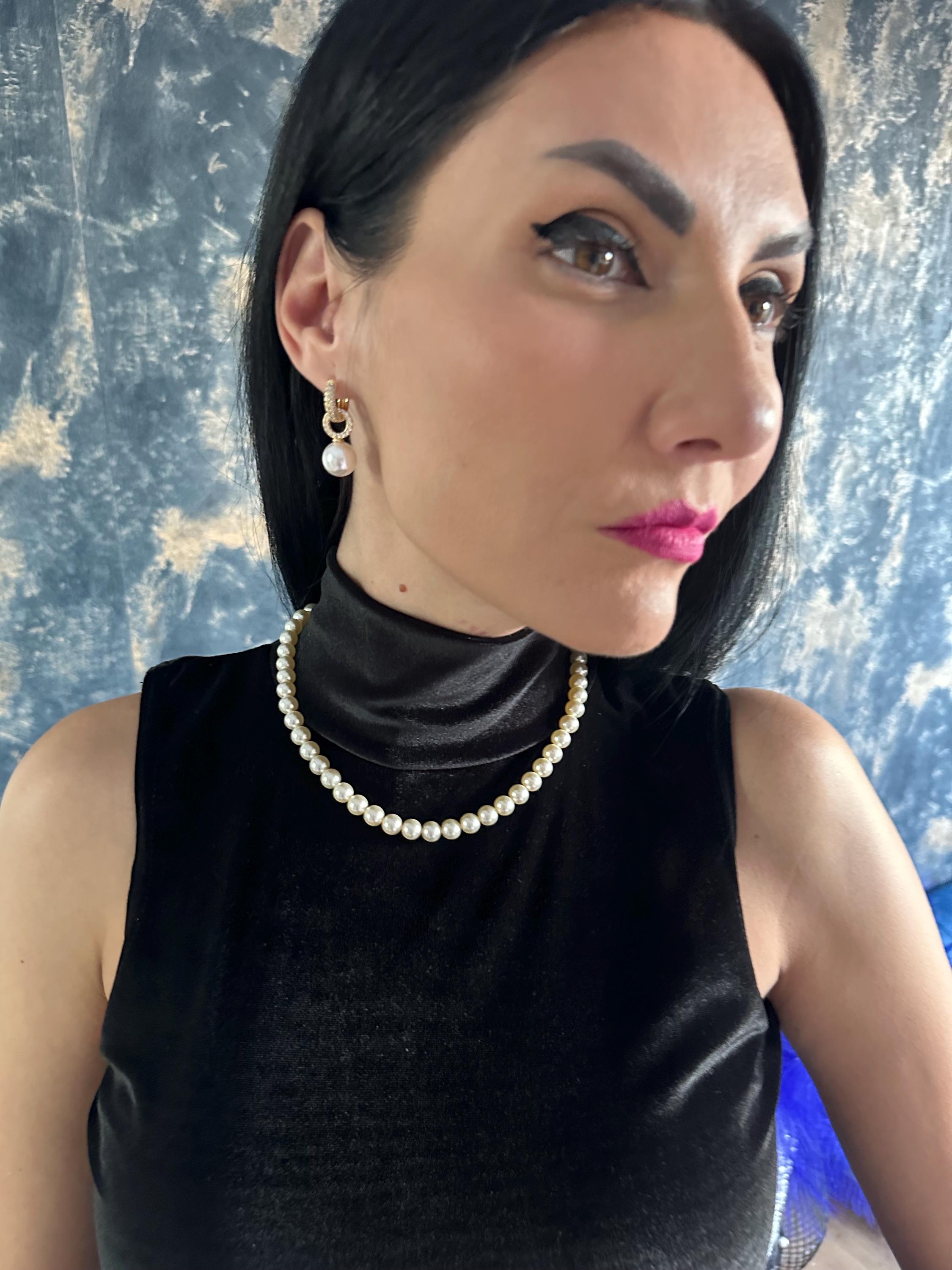 Fashion Trend Earrings Pearl Drop Design Elegant Party Wear Jewelry Gold Plated Hoops Dainty Crystal Pendant Stylish Accessory Collection Modern Fashion Statement Special Event Jewelry Perfect Evening Look Formal Occasion Wear Trendy Gift