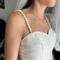 Wedding Dress Strap Pearl Shoulder Jewelry Removable Bridal Accessory Elegant Gown Enhancement Beautiful Shell Pearl Design Perfect Wedding Day Outfit Transformation Sophisticated Bride Essential Attachable Dress Jewelry Premium Quality