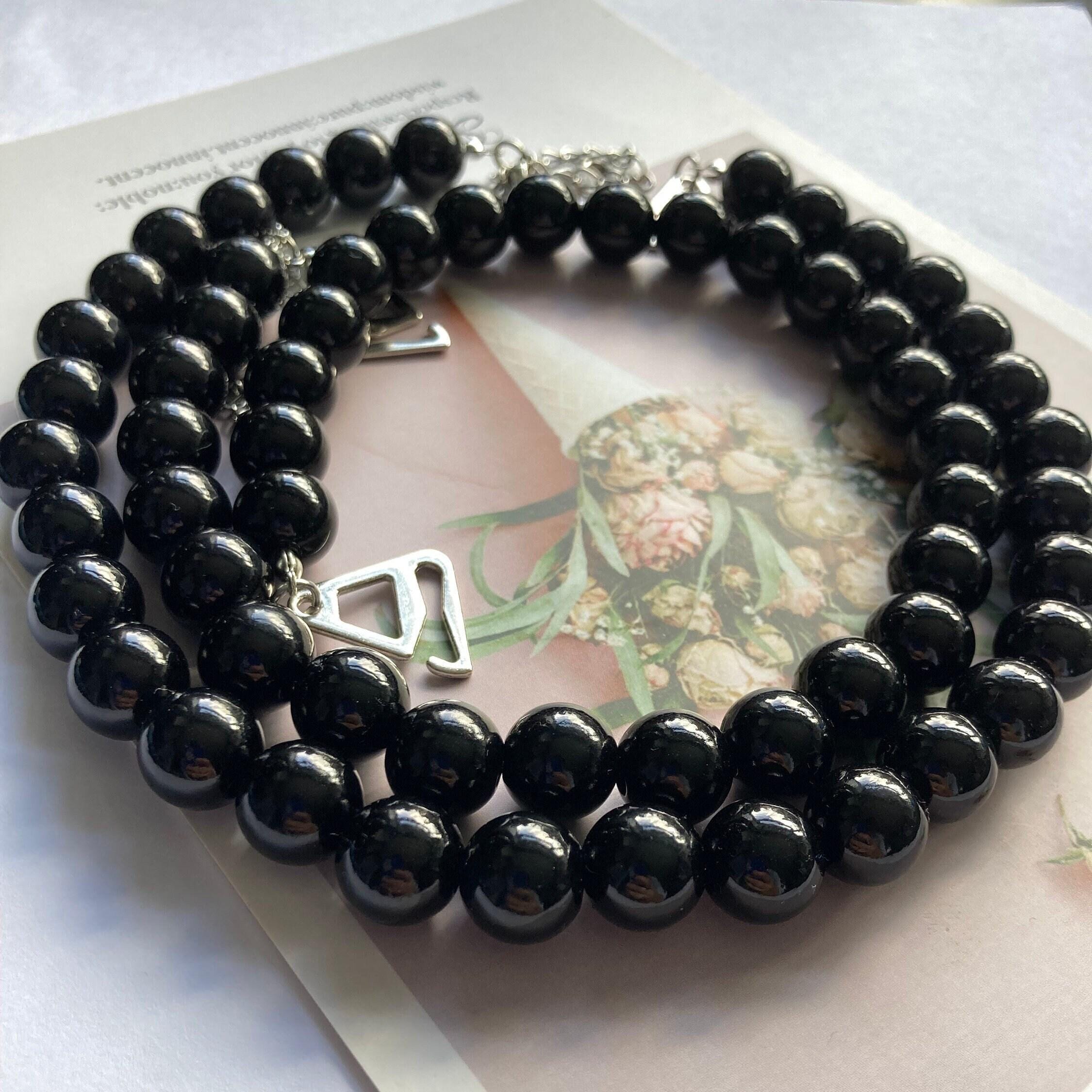 Black Dress Strap Replacement Option Beaded Design Pearl Decoration Attachable Shoulder Jewelry Elegant Accessory Fashion Detail