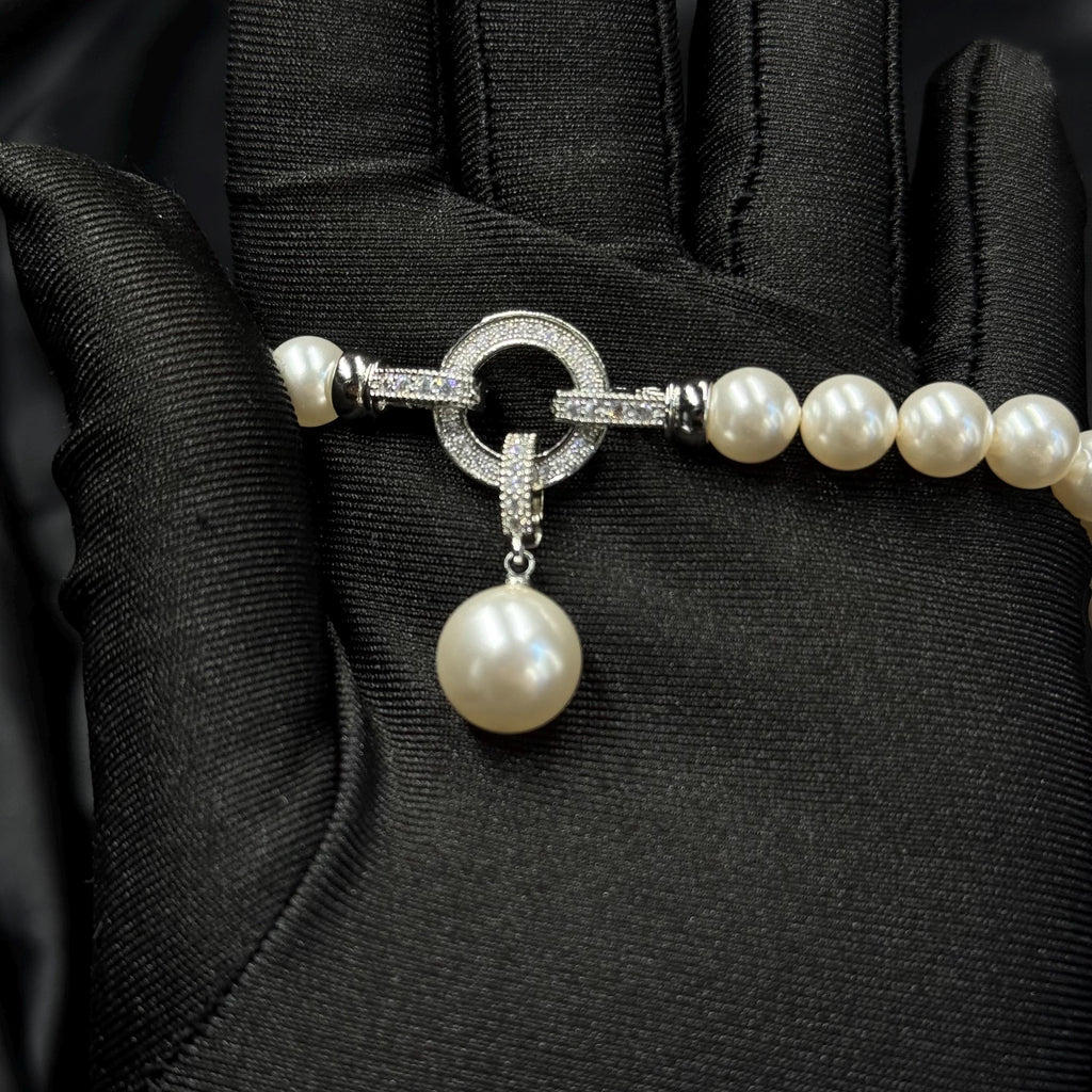 Pearl Necklace in Luxury Box Gold Pendant Valentine's Day Jewelry Gift for Women