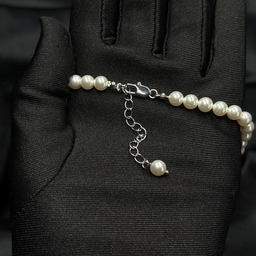Pearl Bow Choker Necklace Gold Jewelry Elegant Women Special Occasion Neck Piece Dainty Silver Charm