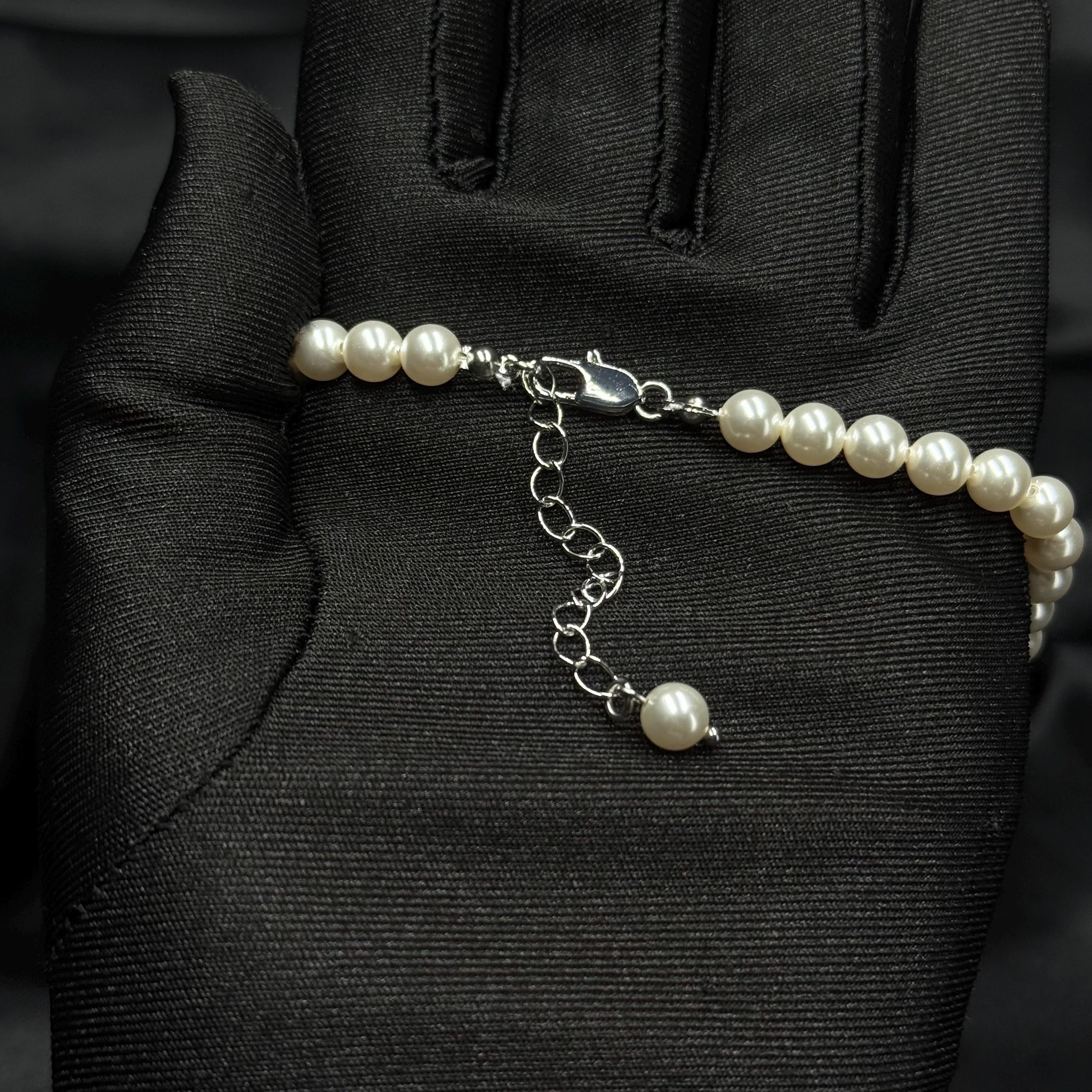 Pearl Bow Choker Necklace Gold Jewelry Elegant Women Special Occasion Neck Piece Dainty Silver Charm