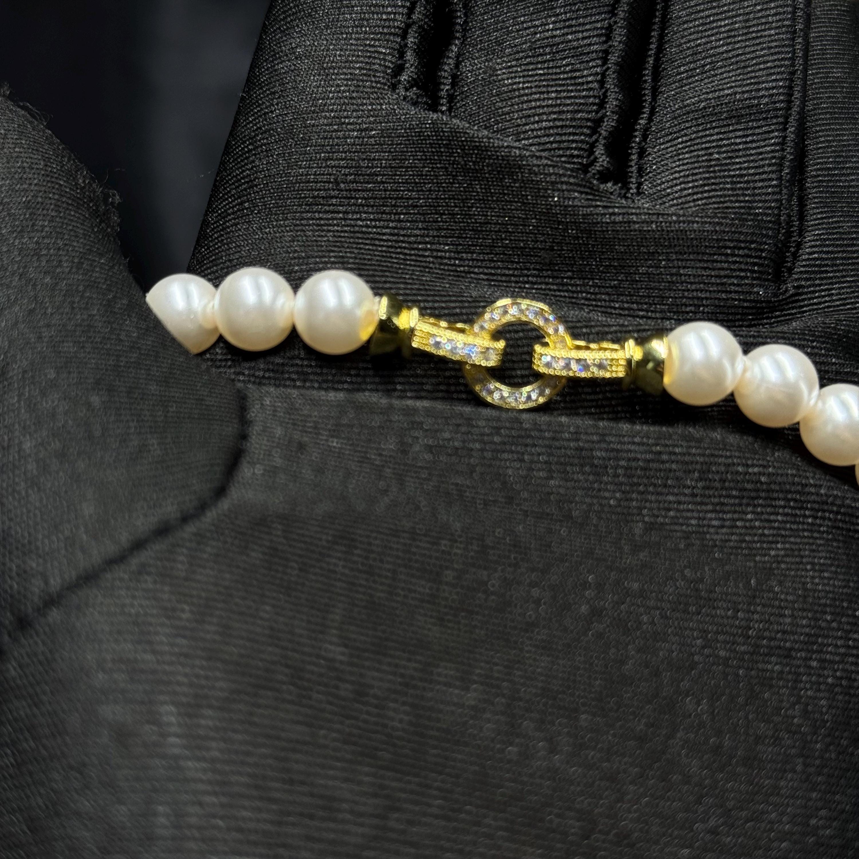 Long Pearl Rope Necklace: Multi-Way Sweater Accessory, Vintage Style