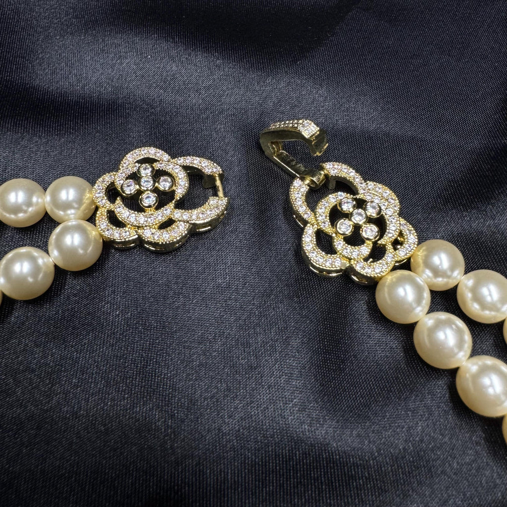 Double Strand Bracelet Costume Jewellery Bride Accessory Wedding Day Ivory Pearl Multi Layer Design Vintage Style Layered Bracelet