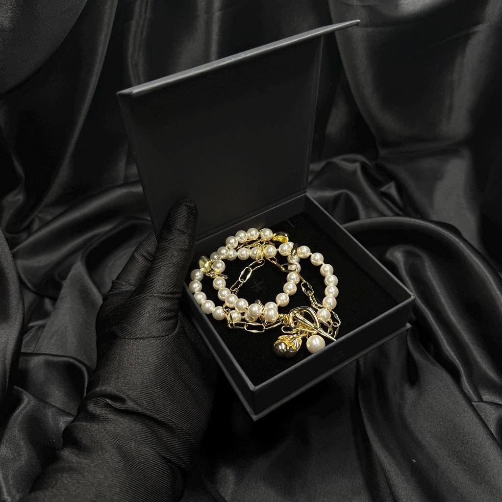 Wedding Accessory Collection Pearl Crystal Necklace Gold Plated Design Elegant Jewelry Piece Toggle Clasp Feature Dainty Chain Construction Teardrop Pendant Detail Classic Style Element Bridal Essential Perfect Gift Idea Premium Quality