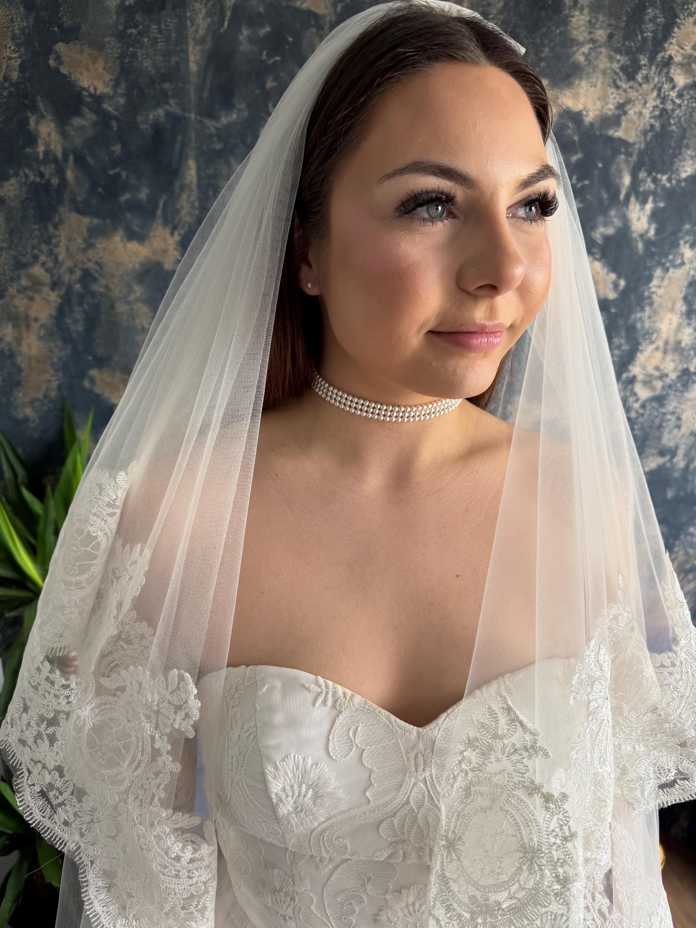 Triple Strand Pearl Choker Necklace Bridal Pearl Collar Micropearl Wedding Jewelry Crystal Pearl Bridal Jewellery Tiny Pearls White or Ivory