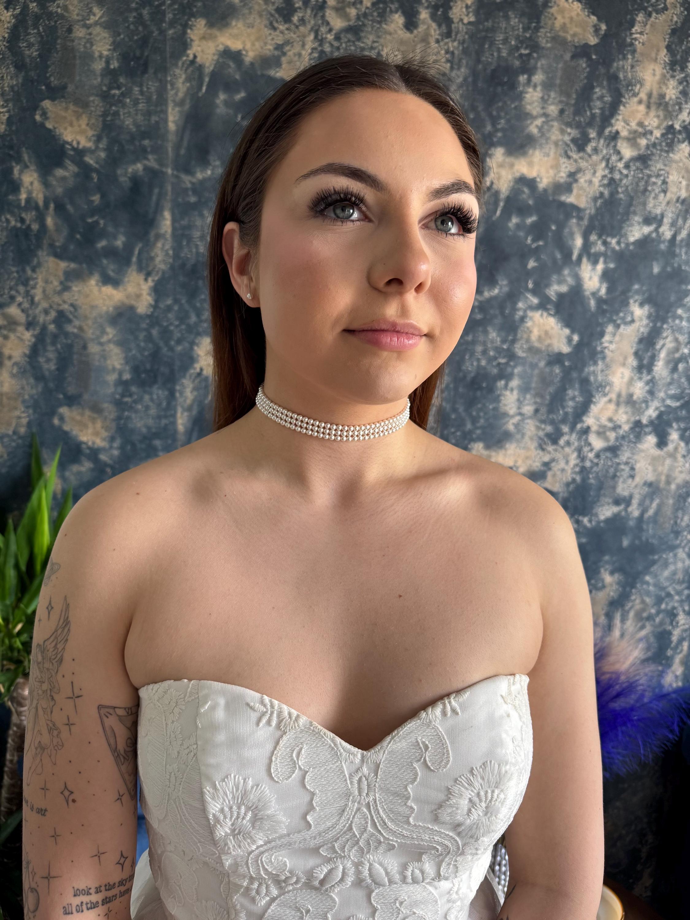 Triple Strand Pearl Choker Necklace Bridal Pearl Collar Micropearl Wedding Jewelry Crystal Pearl Bridal Jewellery Tiny Pearls White or Ivory