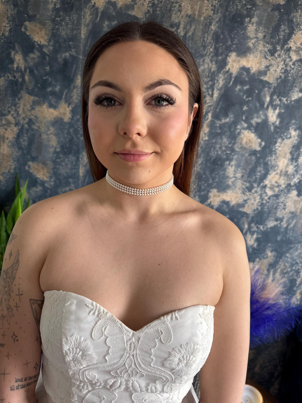 Triple Strand Pearl Choker Necklace Bridal Pearl Collar Micropearl Wedding Jewelry Crystal Pearl Bridal Jewellery Tiny Pearls White or Ivory