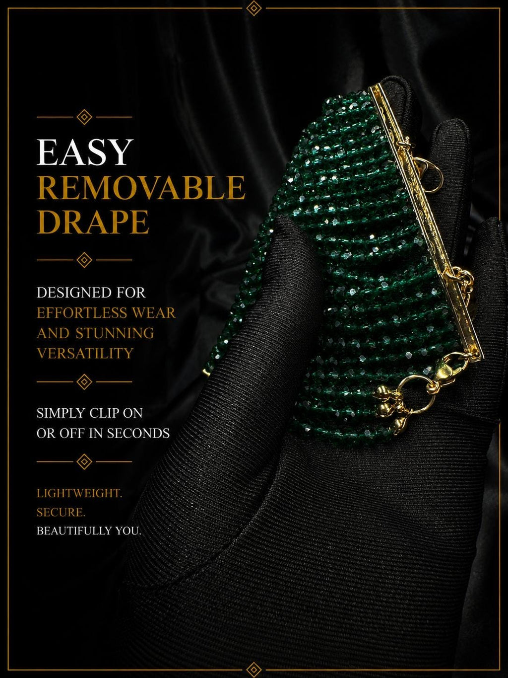 Emerald Green Choker – Bold Statement Dramatic Evening Jewelry