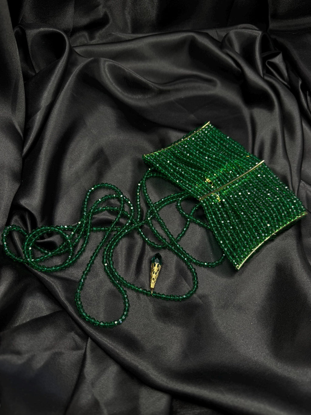 Emerald Green Choker – Bold Statement Dramatic Evening Jewelry
