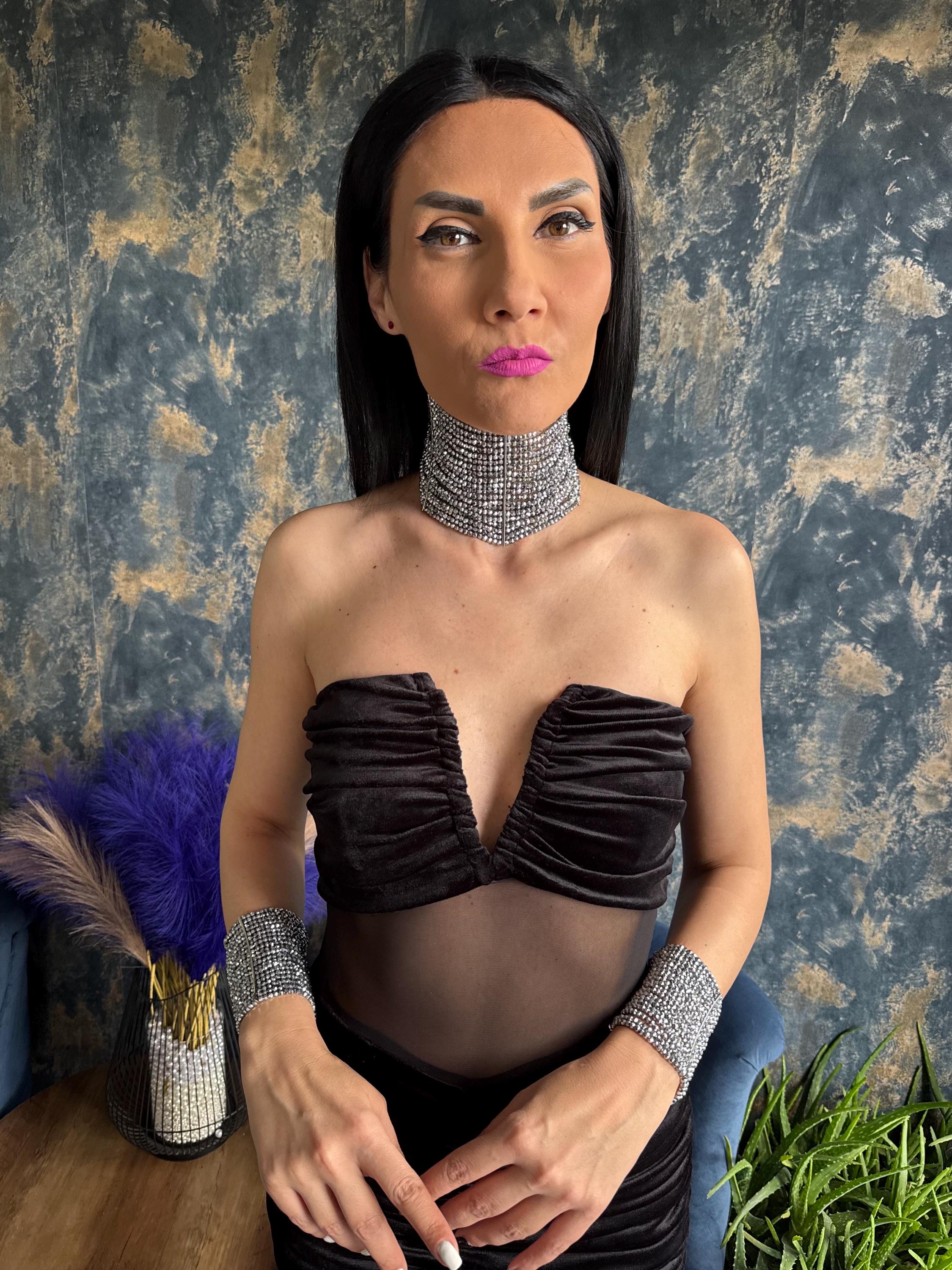 Multi Strand Choker Crystal Rhinestone Collar Statement Necklace Wedding Guest Jewelry Bridal Accessory Glamorous Evening Formal Attire Special Occasion Celebrity Style Handcrafted Luxury Design Faceted Beads Cascading Strands Sophisticated