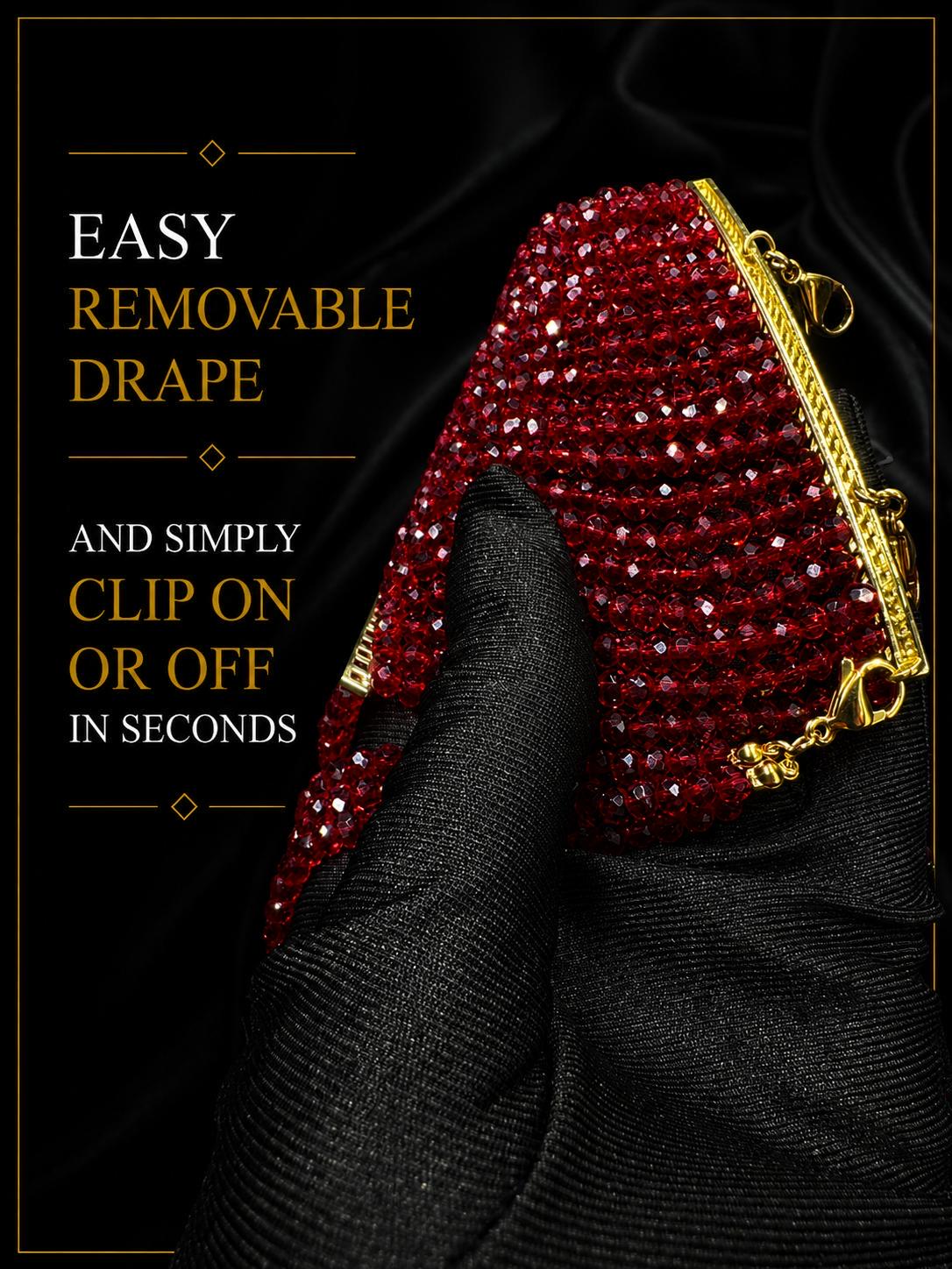 Red Choker Necklace – Beaded Statement Collar for Evening Glamour