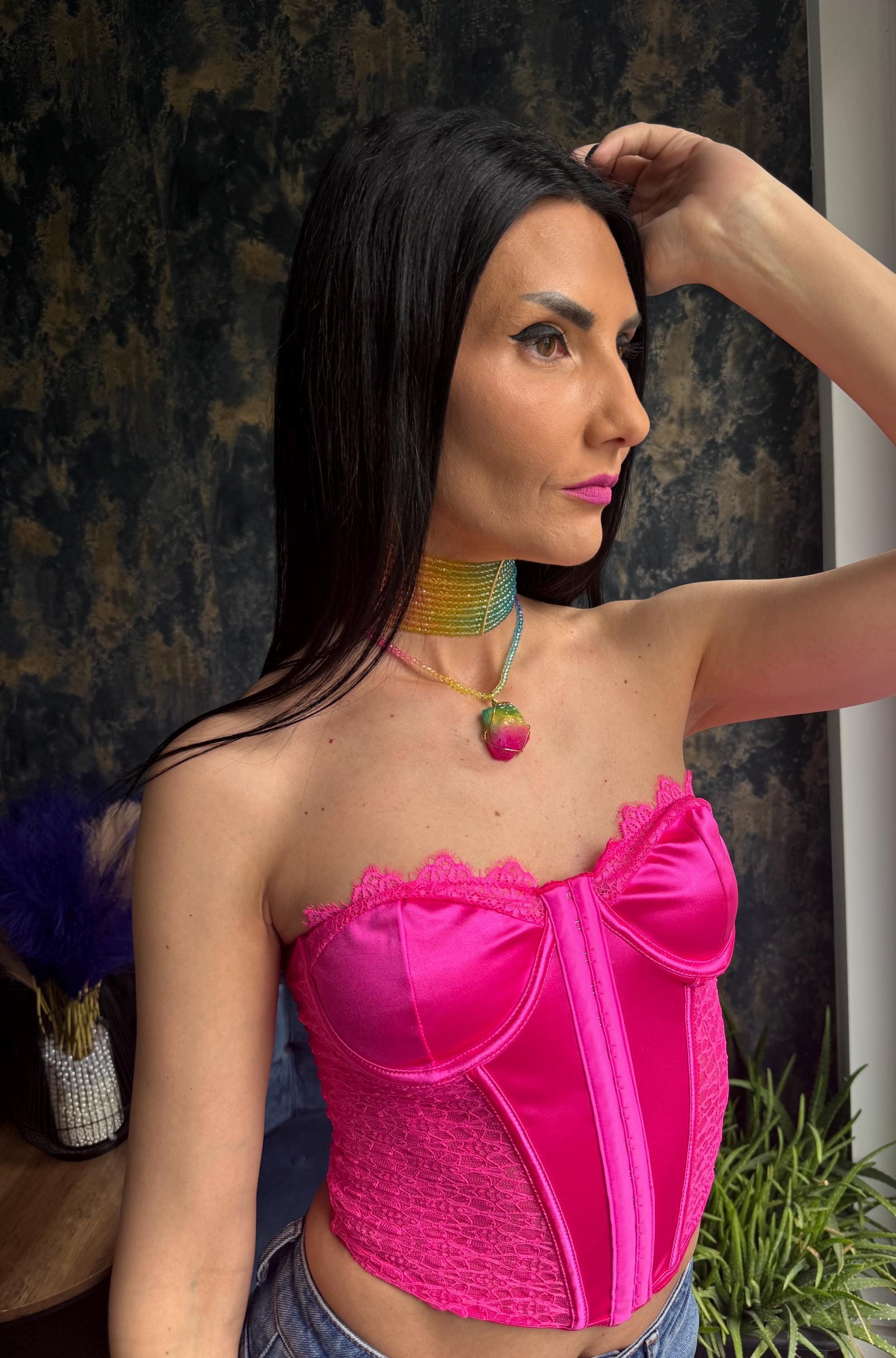 rainbow choker necklace beaded statement collar colourful choker necklace wide beaded choker gradient necklace festival jewellery women pride necklace gift jewellery maximalist necklace Y2K choker necklace colourful statement necklace Rainbow Choker Necklace Wide Beaded Choker Pride Jewellery Festival Necklace Gift for Her Rainbow Beaded Choker Necklace Gradient Colourful Statement Collar Maximalist Festival Colourful Beaded Choker Necklace Rainbow Statement Collar Y2K