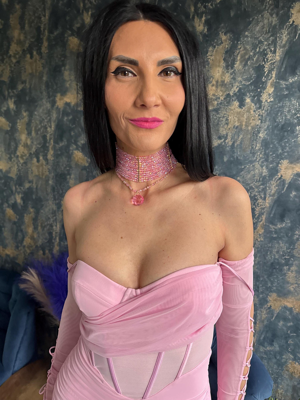 Pink Teardrop Necklace Multi Strand Choker Coquette Jewelry Pink Statement Necklace Wedding Guest Jewelry Glam Necklace Pink Crystal Choker Necklace Layered Pink Jewelry Barbiecore Fashion Accessory Statement Prom Necklace Fairycore Choker Pink Statement Necklace, Removable Drape Choker, Convertible Jewelry Y2K Pink Choker Coquette Aesthetic Necklace Bridal Jewelry