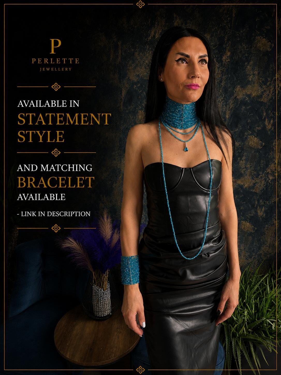 chunky neck collar, layered bead strand, maximalist style, bold neck piece, cocktail party wear, festival outfit, stage performer, birthday present, hen party look, edgy fashion lover, alt aesthetic gift, handmade uk seller, teal crystal drop Teal Aqua Wide Beaded Choker Necklace, Aquamarine Blue Statement Choker, Multi Row Seed Bead Collar Boho Festival Jewellery Gift for Her Teal Aqua Wide Beaded Choker Necklace Multi Row Seed Bead Collar Aquamarine Blue Statement Choker