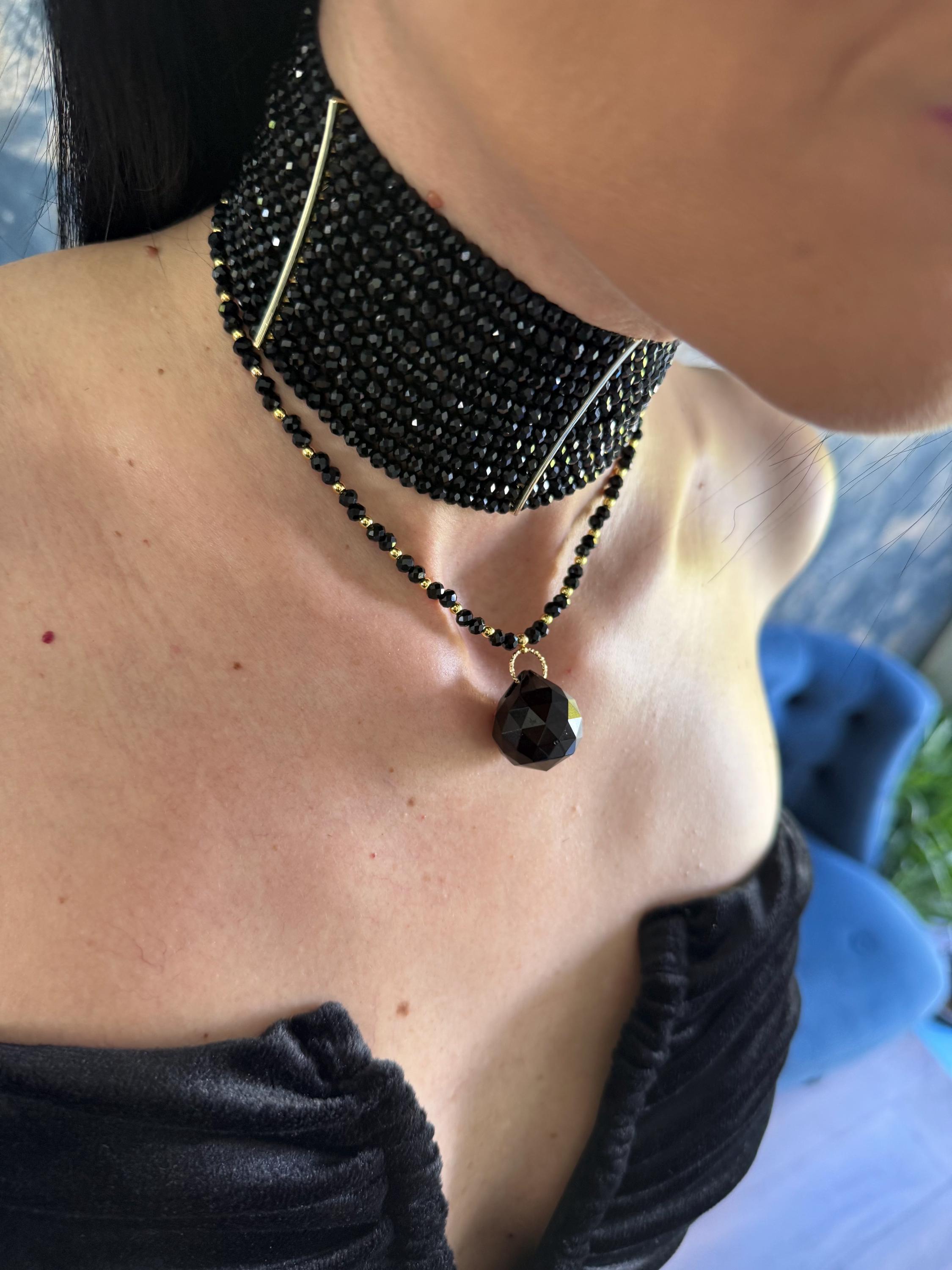 black faceted bead teardrop necklace handmade gothic pendant necklace black beaded necklace with pendant gothic gift for her black necklace dark romance jewelry black pendant black necklace gothic gift removable layering necklace black black glass bead pendant handmade Black Statement Choker Necklace Removable Drape Choker Gothic Black Beaded Necklace Teardrop Pendant Choker Victorian Jewelry Dark Glam