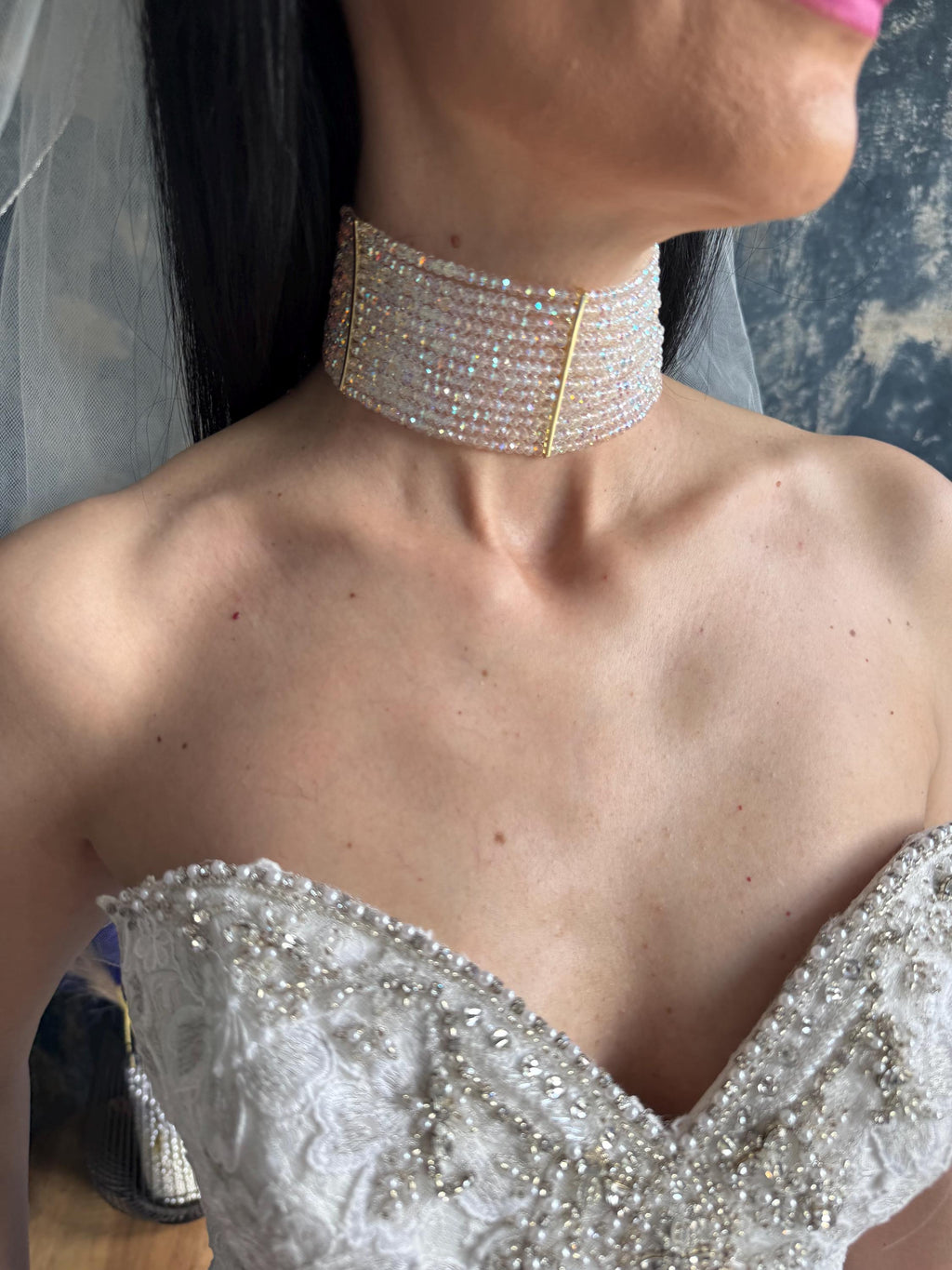 Bridal Statement Necklace Sparkly Wedding Jewellery Wide Iridescent Choker Evening Party Jewellery
Bridal Statement Necklace Wide Crystal Choker Sparkly Wedding Necklace Iridescent Jewellery Glamorous Evening Choker Wedding Choker Necklace, Sparkling Crystal Statement Jewellery, Wide Bridal Necklace Iridescent Choker Elegant Evening Jewellery