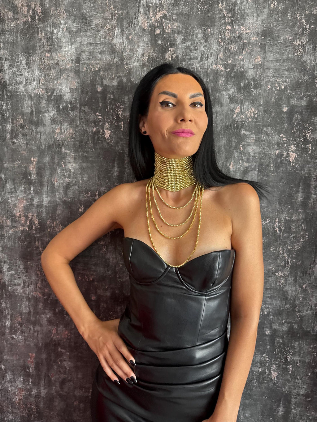 necklace gold choker necklace statement choker wide gold choker gold beaded necklace multi strand necklace layered gold necklace chunky gold necklace dramatic necklace evening necklace party necklace cocktail necklace going out jewellery special occasion necklace glamorous necklace bold gold jewellery handmade gold necklace adjustable choker custom size necklace gift for her