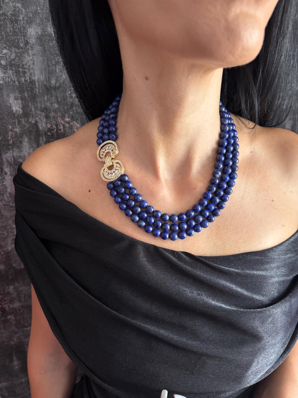 lapis necklace multi strand necklace multi strand lapis three strand necklace lapis necklace natural lapis lazuli blue gemstone necklace statement necklace gemstone necklace blue bead necklace lapis bead necklace layered  necklace chunky blue necklace elegant blue necklace royal blue necklace natural stone necklace lapis choker necklace statement jewellery luxury gemstone necklace