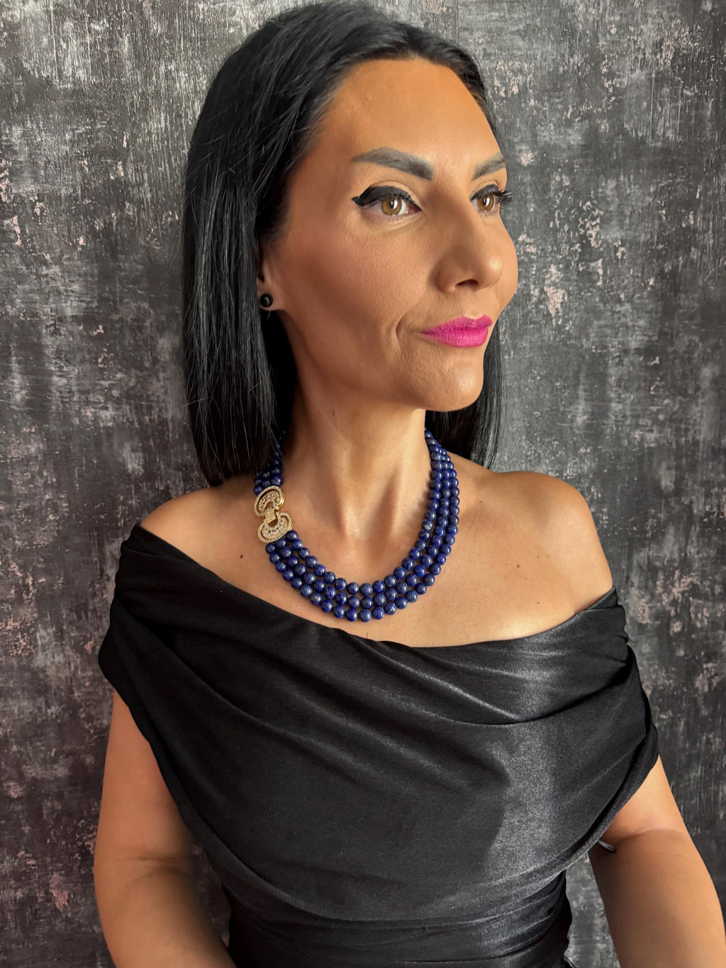 blue gemstone necklace statement necklace gemstone necklace blue bead necklace lapis bead necklace layered  necklace chunky blue necklace elegant blue necklace royal blue necklace natural stone necklace lapis choker necklace statement jewellery luxury gemstone necklace