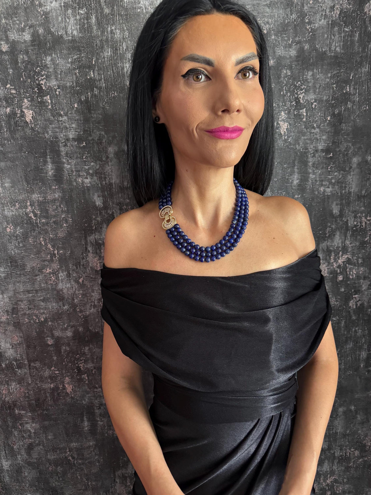 statement necklace gemstone necklace blue bead necklace lapis bead necklace layered  necklace chunky blue necklace elegant blue necklace royal blue necklace natural stone necklace lapis choker necklace statement jewellery luxury gemstone necklace
