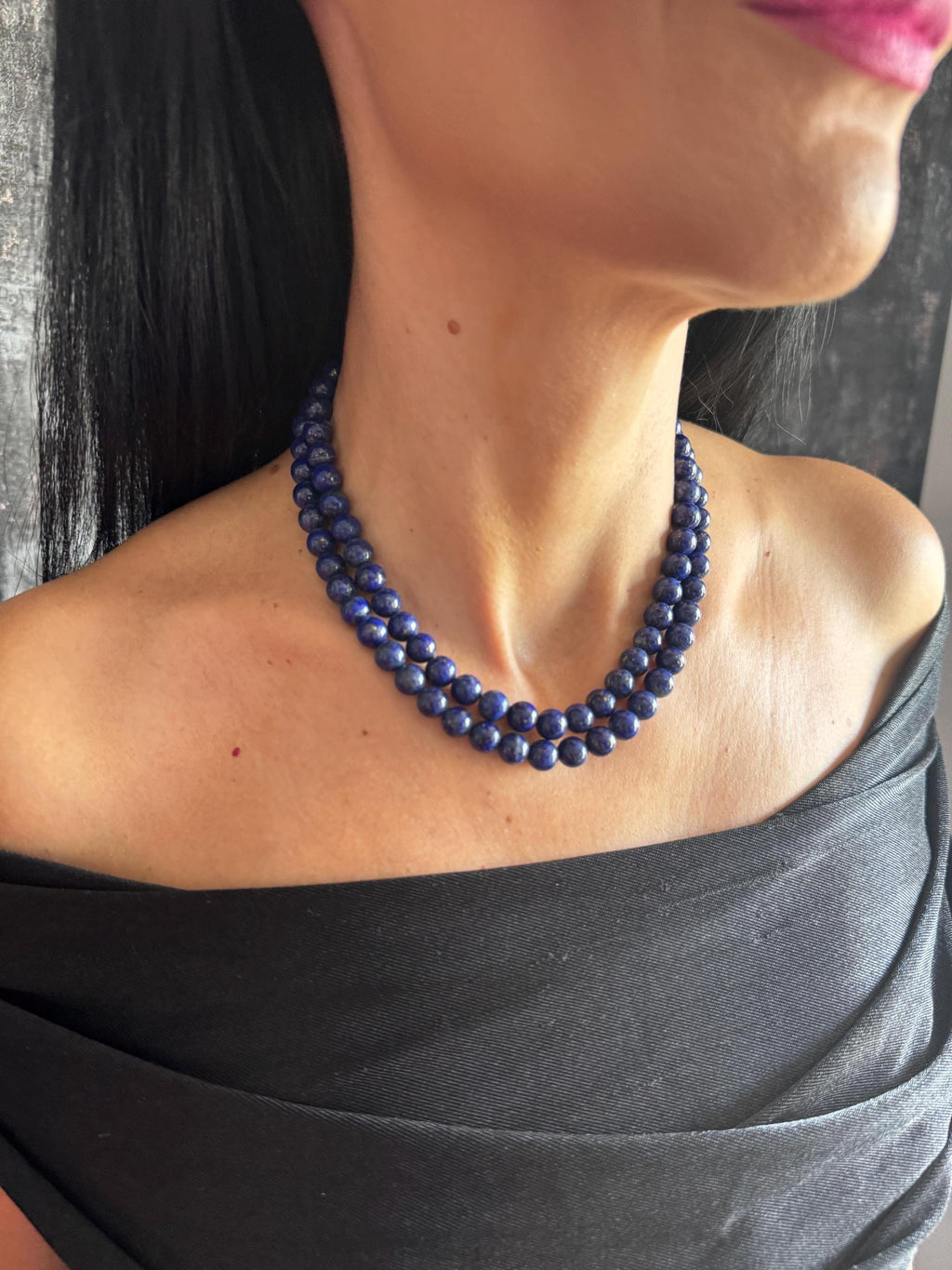 lapis necklace lapis necklace women lapis bead necklace natural lapis necklace lapis lazuli choker blue gemstone necklace  gemstone necklace women  8mm lapis necklace  navy blue necklace  blue beaded necklace  gold lapis necklace  elegant blue necklace  natural stone necklace  statement necklace  classic bead necklace  cocktail necklace  wedding guest jewelry  gift for her  December birthstone necklace