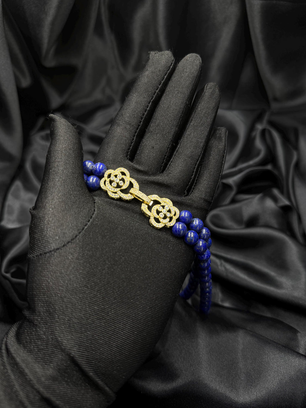 Lapis Lazuli Necklace Double Strand Statement Necklace Blue Natural Gemstone Beaded Jewellery Anniversary Gift for Her Lapis Jewelry