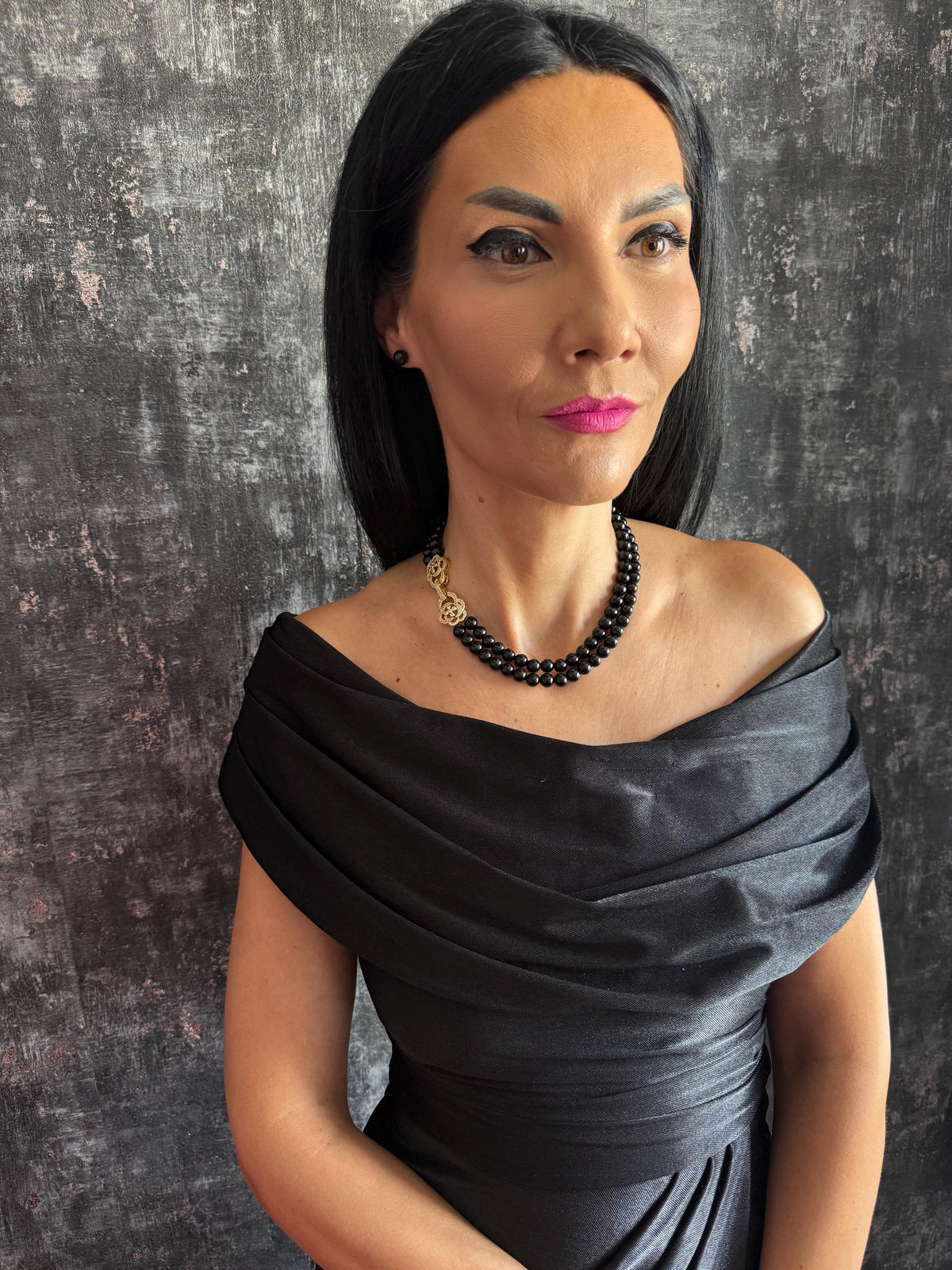 natural onyx necklace gemstone necklace black gemstone necklace onyx choker necklace black choker necklace 8mm onyx necklace statement necklace elegant black necklace gold clasp necklace evening jewellery cocktail necklace little black dress jewellery birthday gift for her anniversary gift classic black jewellery sophisticated necklace