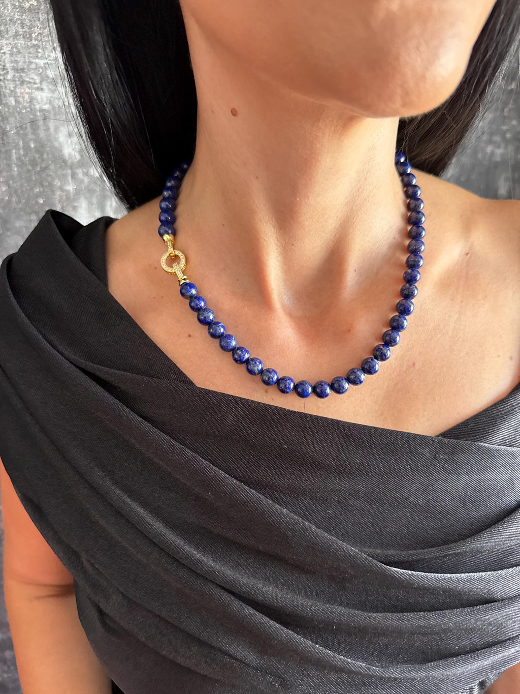 Lapis Lazuli Necklace Natural Lapis Necklace Lapis Lazuli Choker Blue Gemstone Necklace Lapis Necklace for Women Natural Gemstone Necklace Lapis Bead Necklace 8mm Bead Necklace Blue Beaded Necklace Royal Blue Necklace Gemstone Choker Statement Necklace September Birthstone September Birthday Gift Gift for Her Gold Lapis Necklace Blue Stone Necklace Classic Gemstone Jewellery