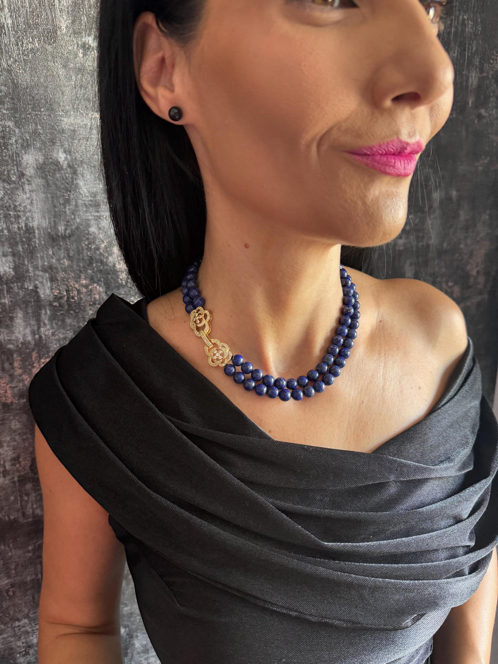 lapis lazuli necklace  lapis necklace women  lapis bead necklace  natural lapis necklace  lapis lazuli choker  blue gemstone necklace  gemstone necklace women  8mm lapis necklace  navy blue necklace  blue beaded necklace  gold lapis necklace  elegant blue necklace  natural stone necklace  statement necklace  classic bead necklace  cocktail necklace  wedding guest jewelry  gift for her  December birthstone necklace