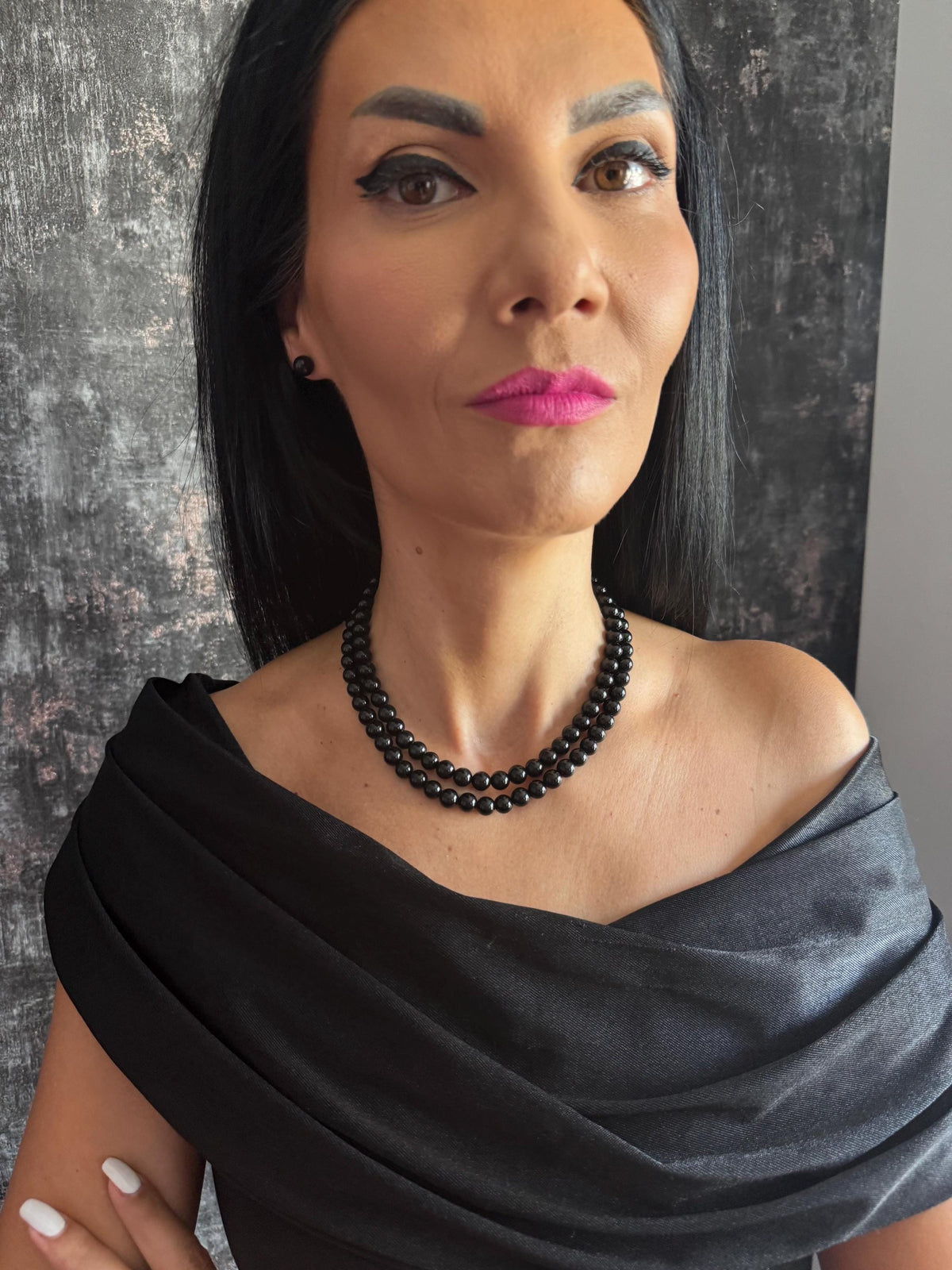 onyx necklace black bead necklace black beaded necklace onyx bead necklace natural onyx necklace gemstone necklace black gemstone necklace onyx choker necklace black choker necklace 8mm onyx necklace statement necklace elegant black necklace gold clasp necklace evening jewellery cocktail necklace little black dress jewellery birthday gift for her anniversary gift classic black jewellery sophisticated necklace