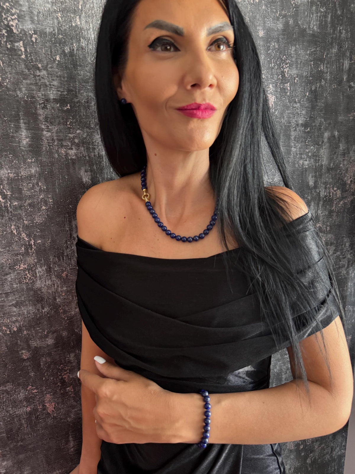 Lapis Lazuli Necklace Natural Lapis Necklace Lapis Lazuli Choker Blue Gemstone Necklace Lapis Necklace for Women Natural Gemstone Necklace Lapis Bead Necklace 8mm Bead Necklace Blue Beaded Necklace Royal Blue Necklace Gemstone Choker Statement Necklace September Birthstone September Birthday Gift