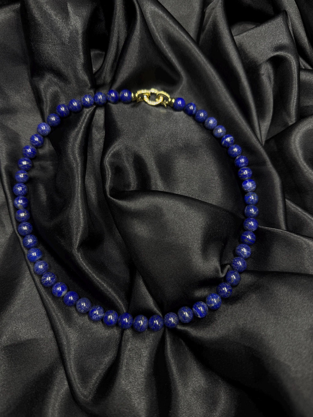 Lapis Lazuli Necklace Natural Lapis Necklace Lapis Lazuli Choker Blue Gemstone Necklace Lapis Necklace for Women Natural Gemstone Necklace Lapis Bead Necklace 8mm Bead Necklace Blue Beaded Necklace Royal Blue Necklace Gemstone Choker Statement Necklace September Birthstone September Birthday Gift Gift for Her Gold Lapis Necklace Blue Stone Necklace