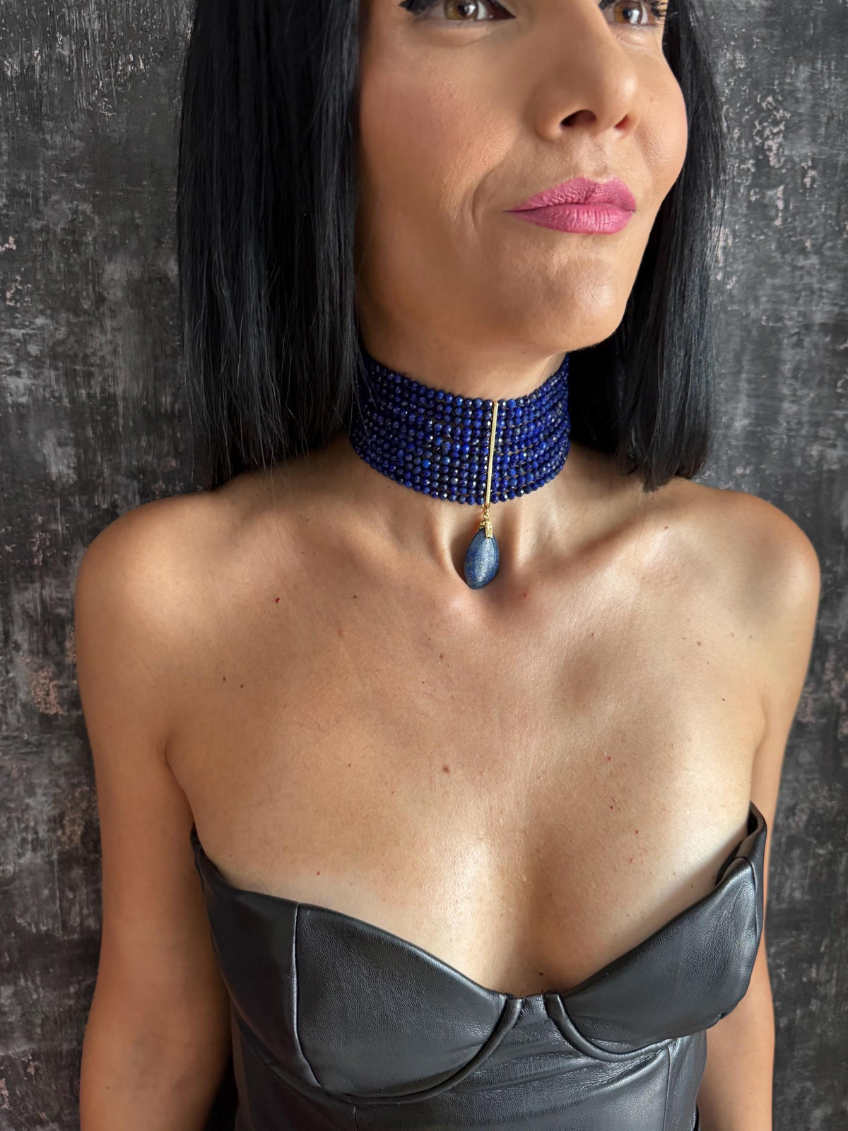 natural lapis lazuli necklace blue gemstone choker lapis lazuli collar beaded choker multi strand choker faceted statement boho gemstone jewellery wide collar chakra necklace healing crystal choker third eye chakra jewelry lapis lazuli meaning necklace energy stone necklace september birthstone necklace gift for her jewellery statement gift necklace boho birthday gift blue gemstone gift for women natural lapis lazuli pendant lapis lazuli beaded necklace gold custom lapis lazuli choker necklace