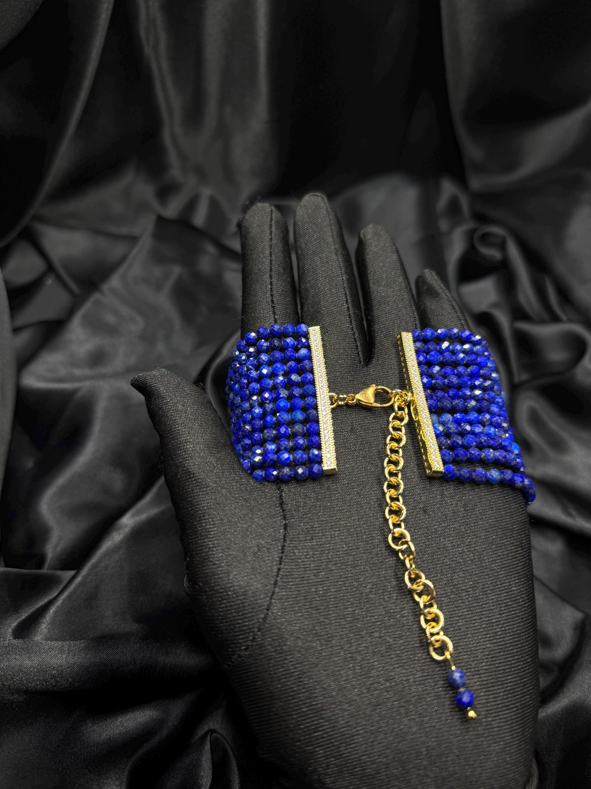 Lapis Lazuli Choker Necklace Natural Blue Gemstone Statement Necklace Lapis Pendant Collar Healing Crystal Jewellery Gift for Her
