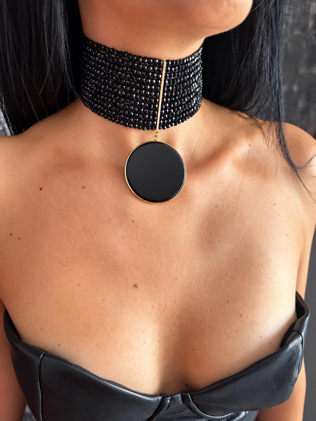 onyx choker necklace wide black choker obsidian pendant necklace gothic collar necklace statement choker black choker faceted onyx necklace dark academia jewelry wide gemstone choker black tie jewellery little black dress necklace wedding guest neklace cocktail party jewelry gala necklace grounding crystal necklace protection stone jewelry natural obsidian natural onyx beads gift for her anniversary gift Christmas gift for her handmade gift custom size choker short choker