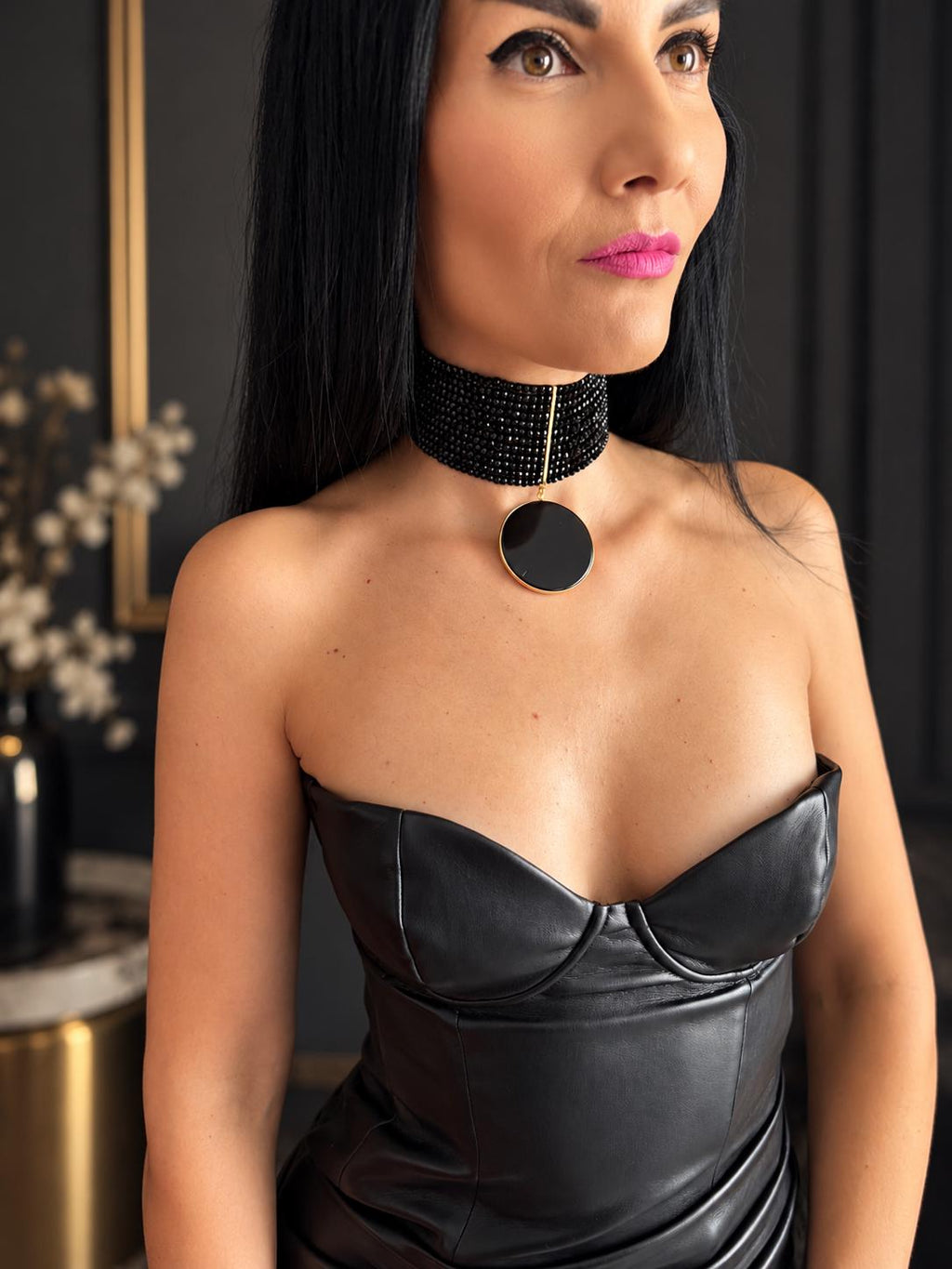black onyx choker onyx choker necklace wide black choker obsidian pendant necklace gothic collar necklace statement choker black choker faceted onyx necklace dark academia jewelry wide gemstone choker black tie jewellery little black dress necklace wedding guest neklace cocktail party jewelry gala necklace grounding crystal necklace protection stone jewelry natural obsidian natural onyx beads gift for her anniversary gift Christmas gift for her handmade gift custom size choker short choker